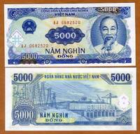  Vietnamas 5000 Dong 1991m. P108 Unc 